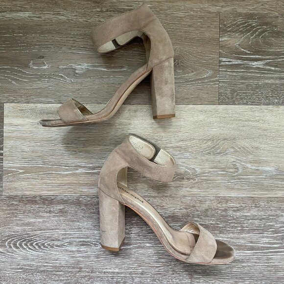 Jeffrey Campbell Suede Ankle Strap Lindsay Heels - Picture 1 of 2